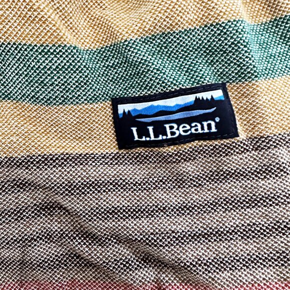 Men's L.L.Bean Comfort Stretch Piqu Stripe 1/4 Zip Pullover 514027 Sweater XL - Picture 4 of 5